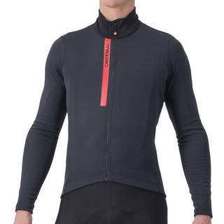 Castelli Entrata Thermal langærmet cykeltrøje sort/rød herre - Størrelse X-Large