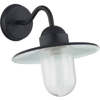 Lindby udendørs væglampe Filip, sort, 30 cm, E27, IP44