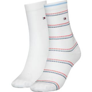 Tommy Hilfiger 2-pak Coastal Stripe Tencel Socks - White w stripe - Str 39/42 * Kampagne *