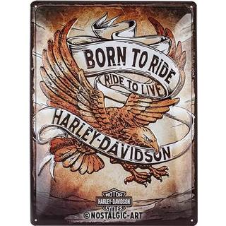 Harley-Davidson Retro-metalskilt Harley Davidson MÅL: 30X40 CM