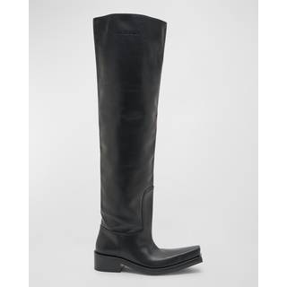 Balenciaga Santiago over-the-knee leather boots - black - EU 41