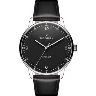 Olivier | Sølvfarvet & Sort Rustfri Stål Ur