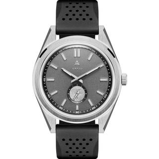 Mond | Sølvfarvet Rustfrit Stål og Gråt Meteorit Ur