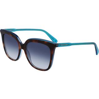 LONGCHAMP Kvinde LO728S 220 Solbriller Acetat Havana Blå Firkantet Normal Normal