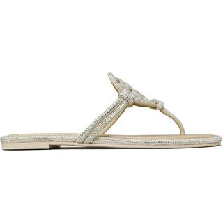 Tory Burch Miller crystal-embellished thong sandals - grey - EU 36.5