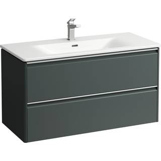 LAUFEN Palace vaskeskab inkl. håndvask, traffic grey, 100 cm