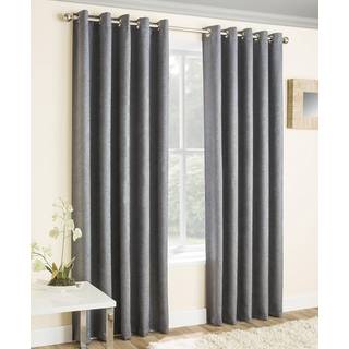 Enhanced Living Enhanced Living Grey Vogue Ready Made Thermal Blackout Eyelet Curtains