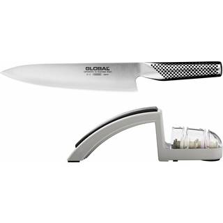 Global sæt med g-2 chefkniv og h-220gb sliber stål