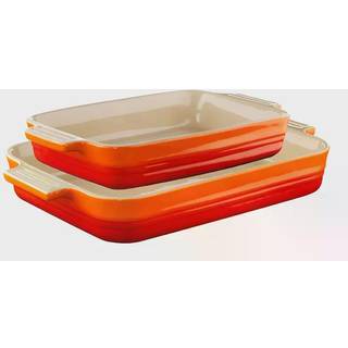 Le Creuset Classic fadsæt sort 2 stk 25x32 cm