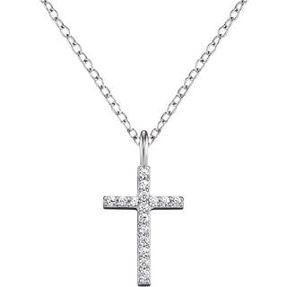 Engelsrufer Halskette - Kreuz mit Zirkonia - ERN-LILCROSS-ZI - silber