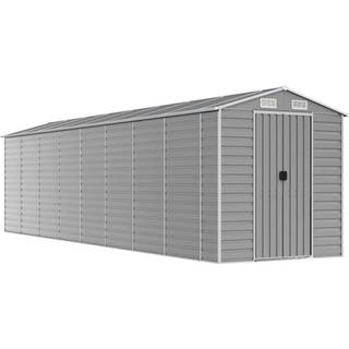 haveskur lysegrå 191x810x198 cm galvaniseret stål