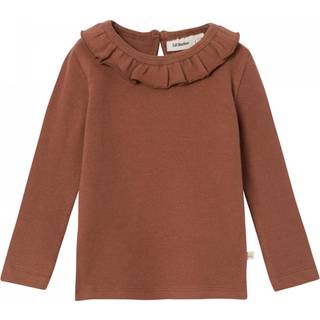 Lil Atelier Carob Brown Flæsekrave Bluse