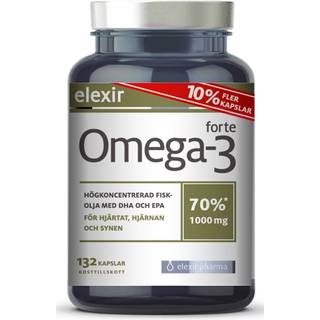 Elexir Pharma Omega-3 Forte, 132 kapsler