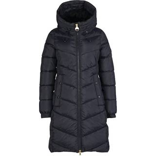 Barbour Women's B Intl Long Boston Quilted Jacket Black, 10