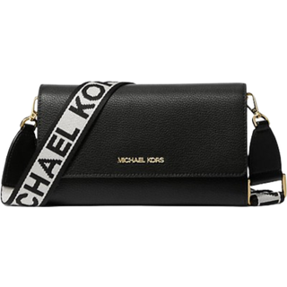 MK Jet Set Large Leather Crossbody Bag - Black - Michael Kors - ONE SIZE