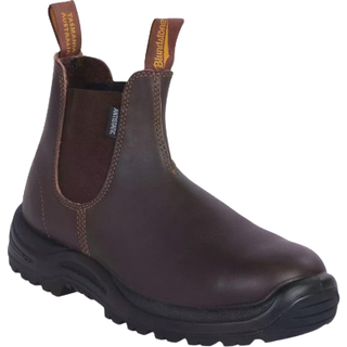 BLUNDSTONE Model 122 Chestnut brown leather Extreme Safety boot EN ISO 20345:2011 S3 SRB P A E WRU Size 44 (UK/AUS 10)