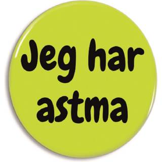 Badge 'jeg har astma' til tøjet eller tasken - Badge fra Astma Allergi Shoppen