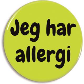 Badge 'jeg har allergi' til tøjet eller tasken - Badge fra Astma Allergi Shoppen