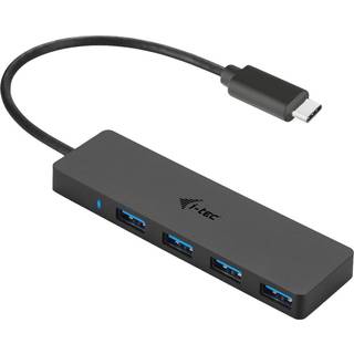 USB-C SLIM PASSIVE HUB 4P NO PS WIN AND MAC OS BLACK PERP