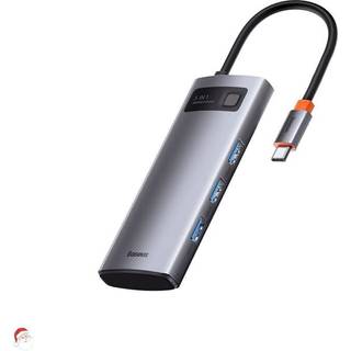 5in1 Baseus Metal Gleam Series - USB-C til 3x USB 3.0 + HDMI + USB-C PD