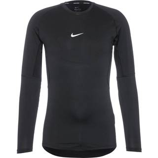 Tætsiddende Nike Pro Dri-FIT-fitnessoverdel med lange ærmer til mænd - sort - XL