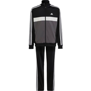 Essentials 3-Stripes Tiberio træningsdragt - Black / Grey Five / Grey One / White - 128