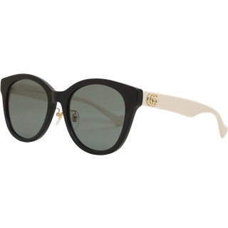 Gucci GG1002SK Asian Fit 004 56 Solbriller Kvinder Black - Shiny Black - 56mm