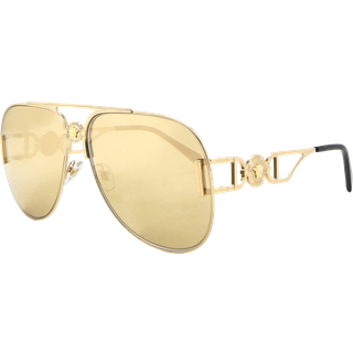 Versace Unisex VE2255 100203 Solbriller Metal Guld Gul Pilot Normal Spejl