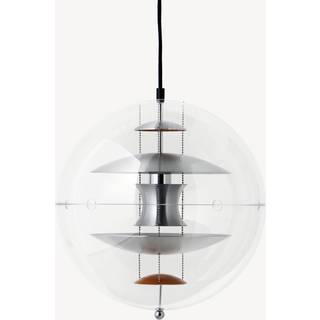 Verpan Globe Pendel Ø40 Børstet Aluminium/Orange