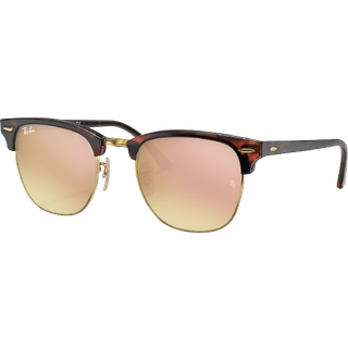 Ray - Ban Unisex RB3016 CLUBMASTER 990/7O Solbriller Acetat Skildpadde Brun Firkantet Normal