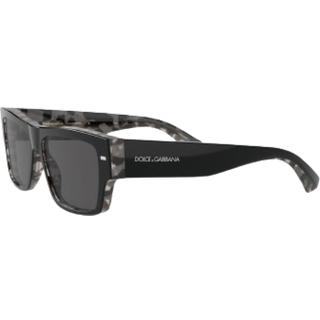 Dolce & Gabbana DG4451F Asian Fit 340387 55 Solbriller Mænd Black - Black On Grey Tortoise - 55mm