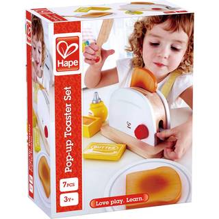 Hape toast-sæt med brødrister, brød og tilbehør - 7 dele