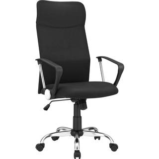 SONGMICS Ergonomisk kontorstol Drejestol Polstret Sort