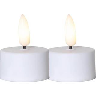 Star trading - LED varmelys 2 -pack flamme - 5 cm - hvid