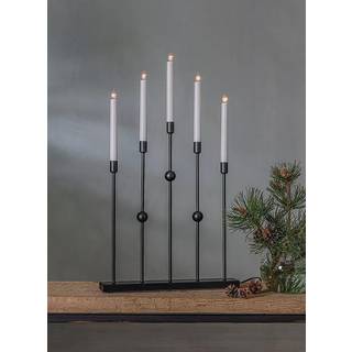 Lysestage Gustavo højde 64 cm - Sort
