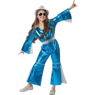 Glitrende Disco Starlet børnekostume - 152 (11-12y)