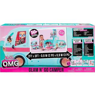 LOL Surprise 4-i-1 Glam N' Go Campingvogn med 8 legeområder - 90 cm
