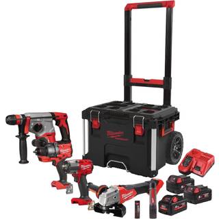 Powerpack 5 maskiner + 4 batterier M18 FPP4D-555T