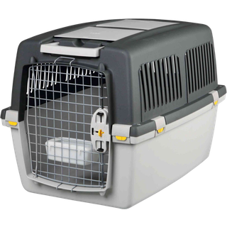 Trixie Gulliver 4 transport box S-M: 52 × 51 × 72 cm light grey/dark grey