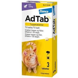 AdTab tyggetabletter til katte 0,5 - 2,0 kg- Fri fragt over 249