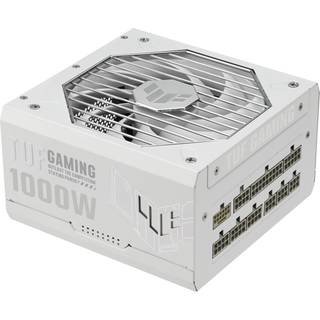 ASUS TUF GAMING 1000G - White - ATX 3.0 Strømforsyning - 1000 Watt - 135 mm - ATX 3.0 - 80 Plus Gold certified
