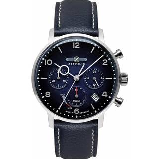 Zeppelin 8086-3_N Herrenuhr Solar Chronograph LZ129 Hindenburg Blau