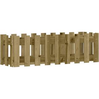 højbed med stakitdesign 100x30x30 cm imprægneret fyrretræ