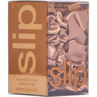 Slip - Back To Basics - Light Brown Pure Silk Scrunchie Set - Scrunchies Midi /large Light Brown - For Women - Brun