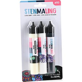 Stenmaling 30 ml 3-pak (På lager i butik)