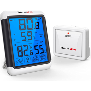Termopro TP65 Indend?rs udend?rs termometer Digital tr?dl?s Hygrometer temperatur Fugtighed Monitor med jumbo -ber?ringssk?rm og baggrundsbelysni