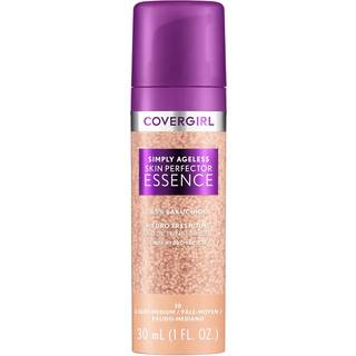 Covergirl Simply Ageless Skin Perfector Essence Foundation 30 Light-Medium Tinted Skin Perfector Skincare Makeup Hybrid Sheer Tint Radiant Finish