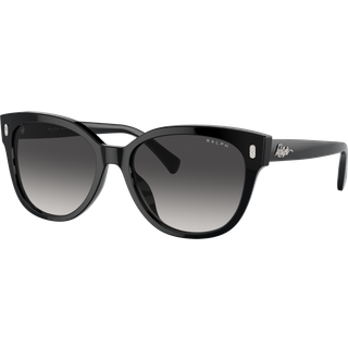 Ralph Lauren Kvinde RA5305U 50018G Solbriller Acetat Sort Grå Cat Eye Normal Skygge