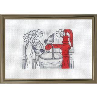 Broderikit Vandpost R5794 10 x 15 cm Inspirerende broderisæt design Nyd det elegante vandpostmotiv Perfekt til kreativ afslapning Dimensioner: 10x15 cm Smukke farvenuancer i hver tråd.