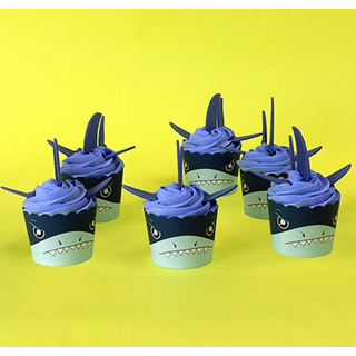 Shark Attack Muffinsforme Kit - 6 stk, PME